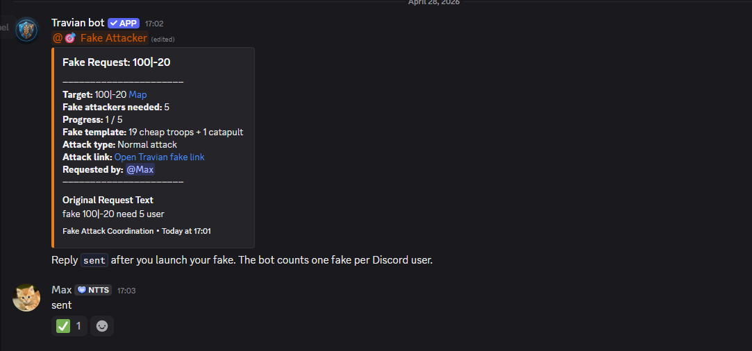 Discord fake request embed for fake attack coordination.